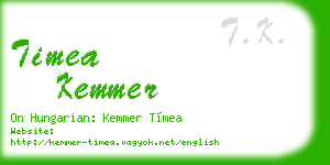 timea kemmer business card